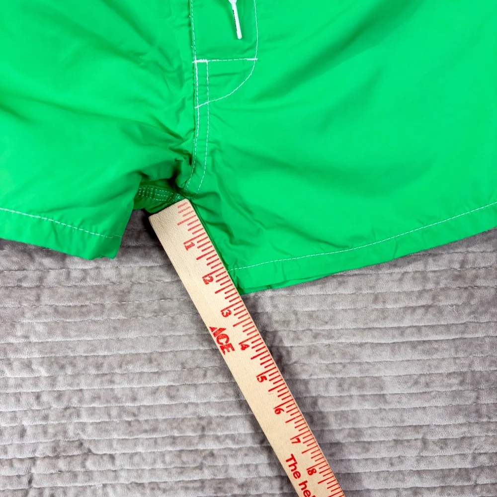 Sundek Mens Green Rainbow Stripe Board Shorts Swim Trunks Size 30 M502BDTA100